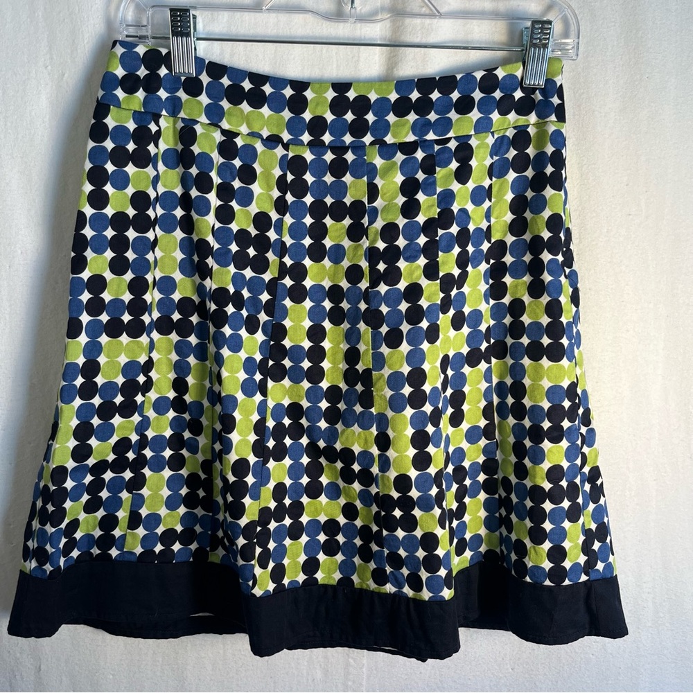 Ann Taylor Geometric Patterned Skirt - Blue, Green, Black